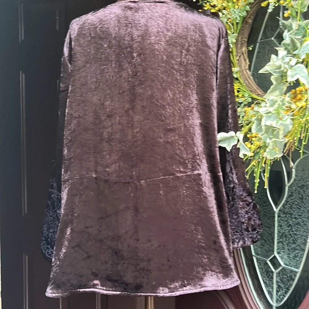 Elegant Velvet Women's Jacket - Picture 5 of 10